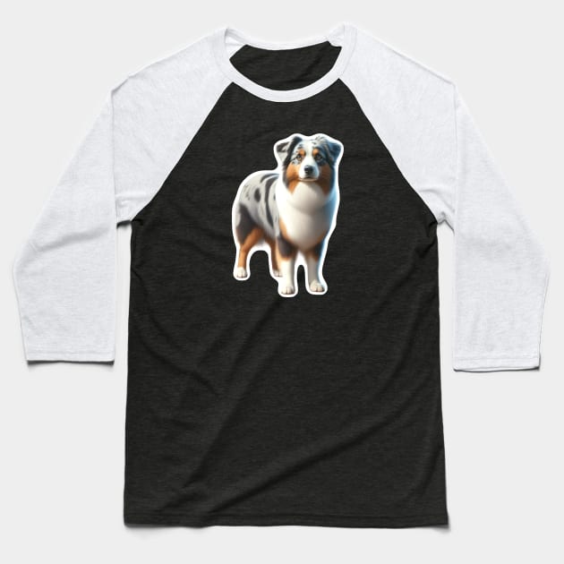 Australian Shepherd Baseball T-Shirt by millersye